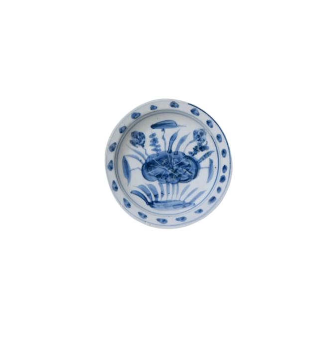 Blue and White Carp Conical Bowl