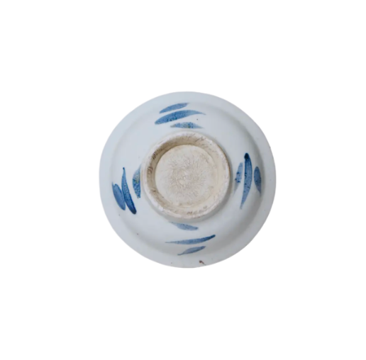 Blue and White Carp Conical Bowl