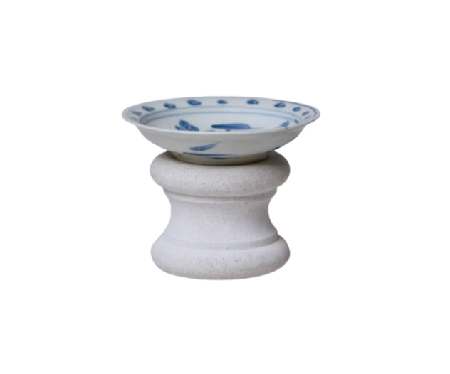 Blue and White Carp Conical Bowl