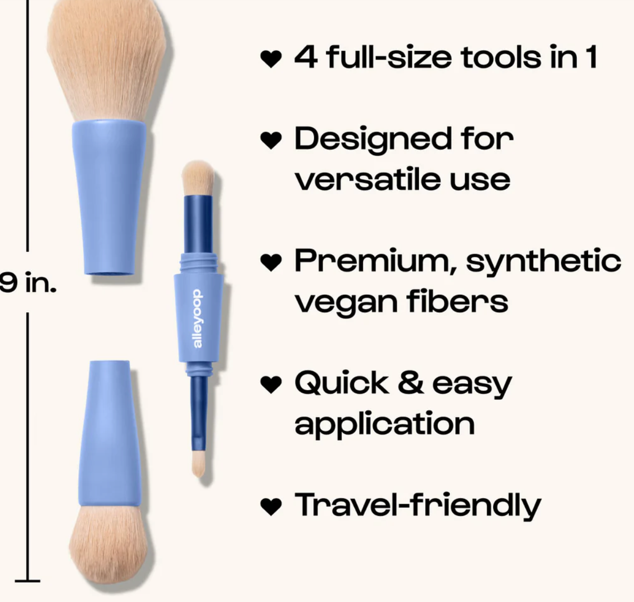 Alleyoop 4-in-1 Makeup Brush