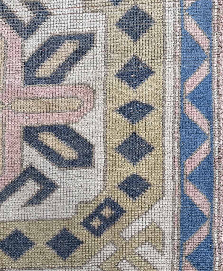 Green Blue Oushak Runner