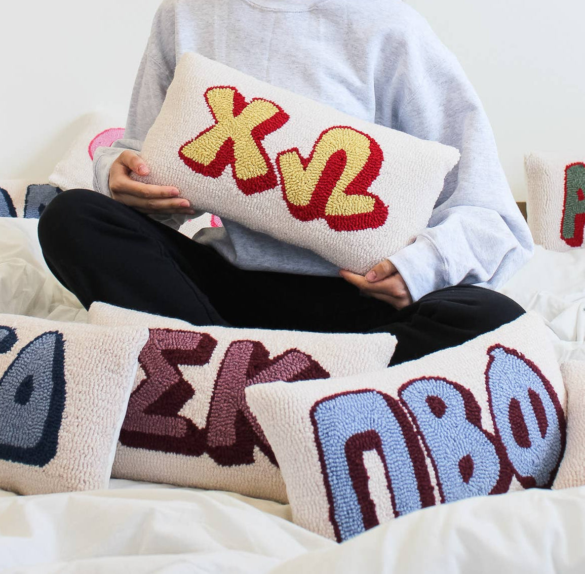 Sorority Needlepoint Pillow