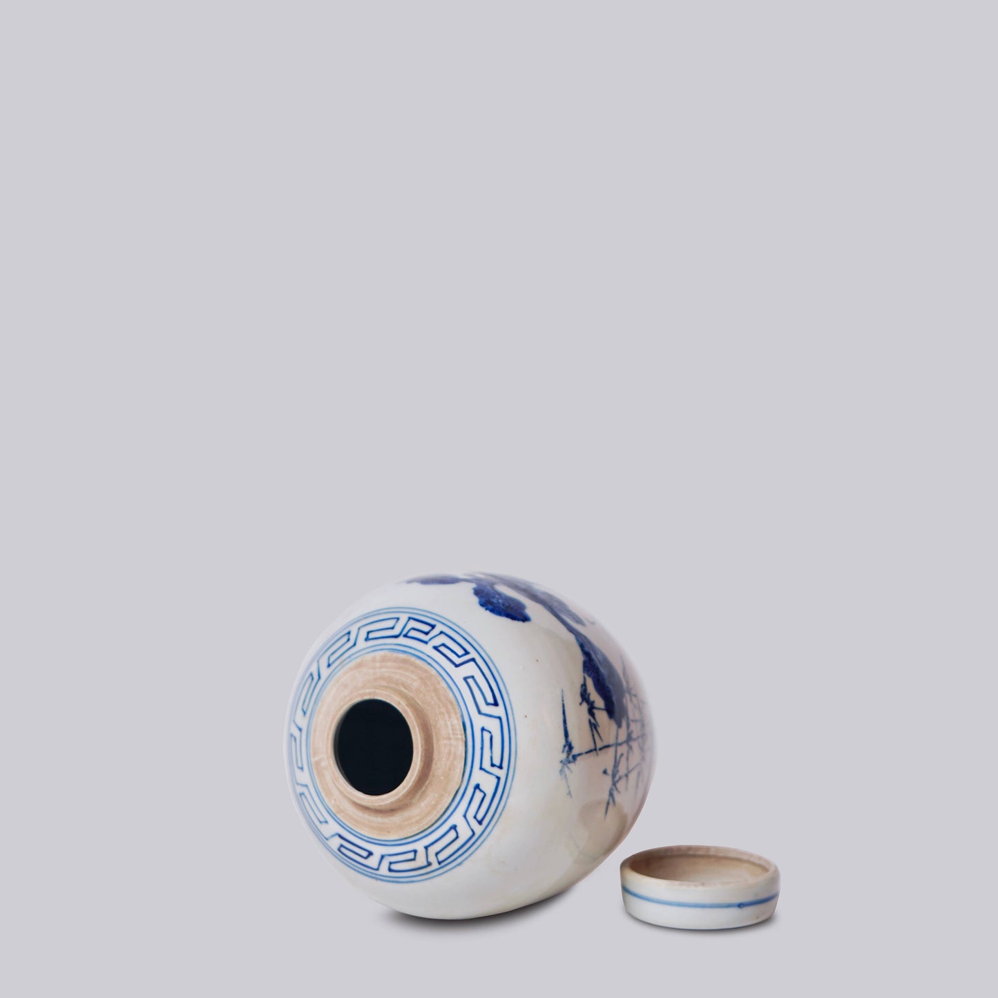 Blue and White Porcelain Three Friends Ginger Jar