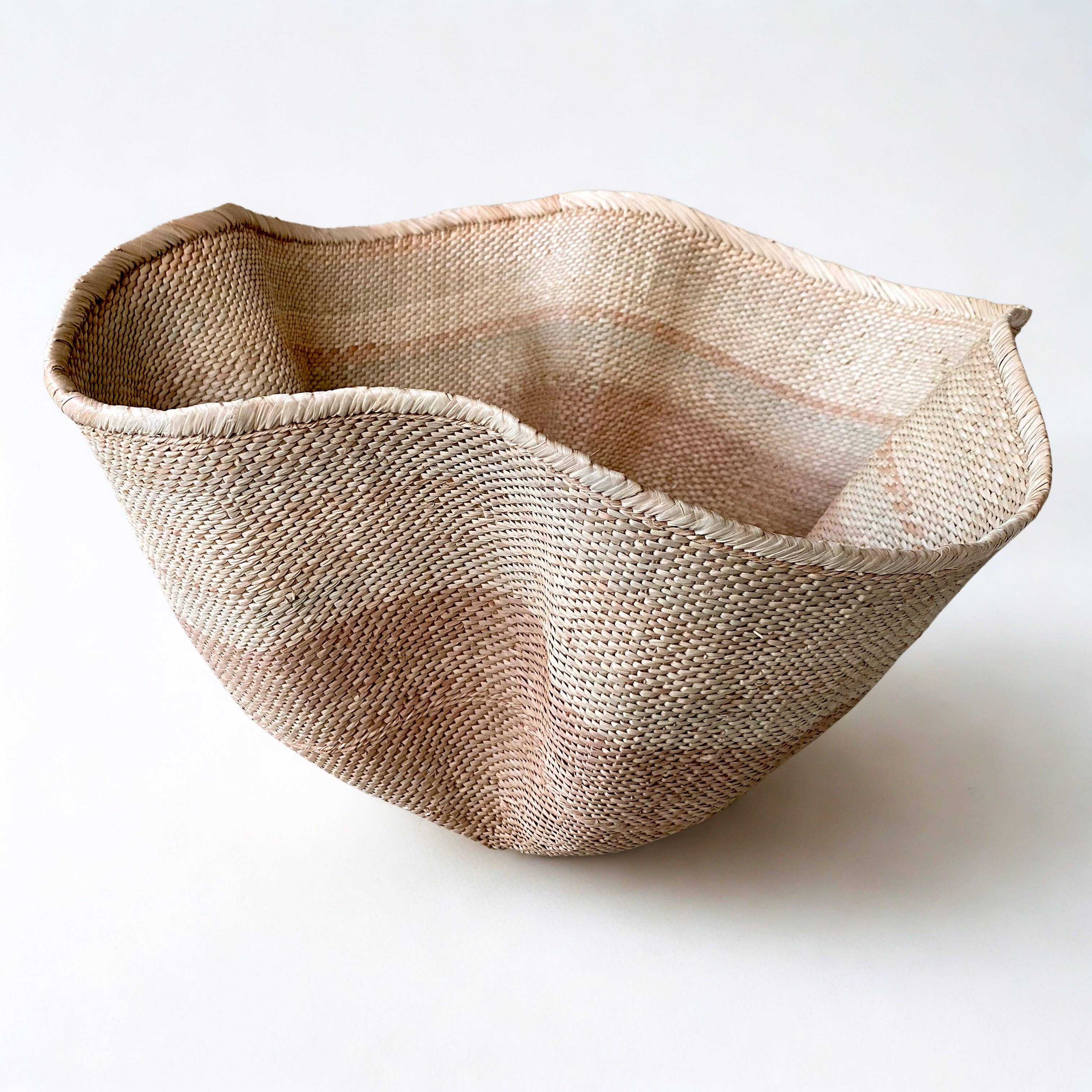 Wavy Palm Leaf Dancing Basket