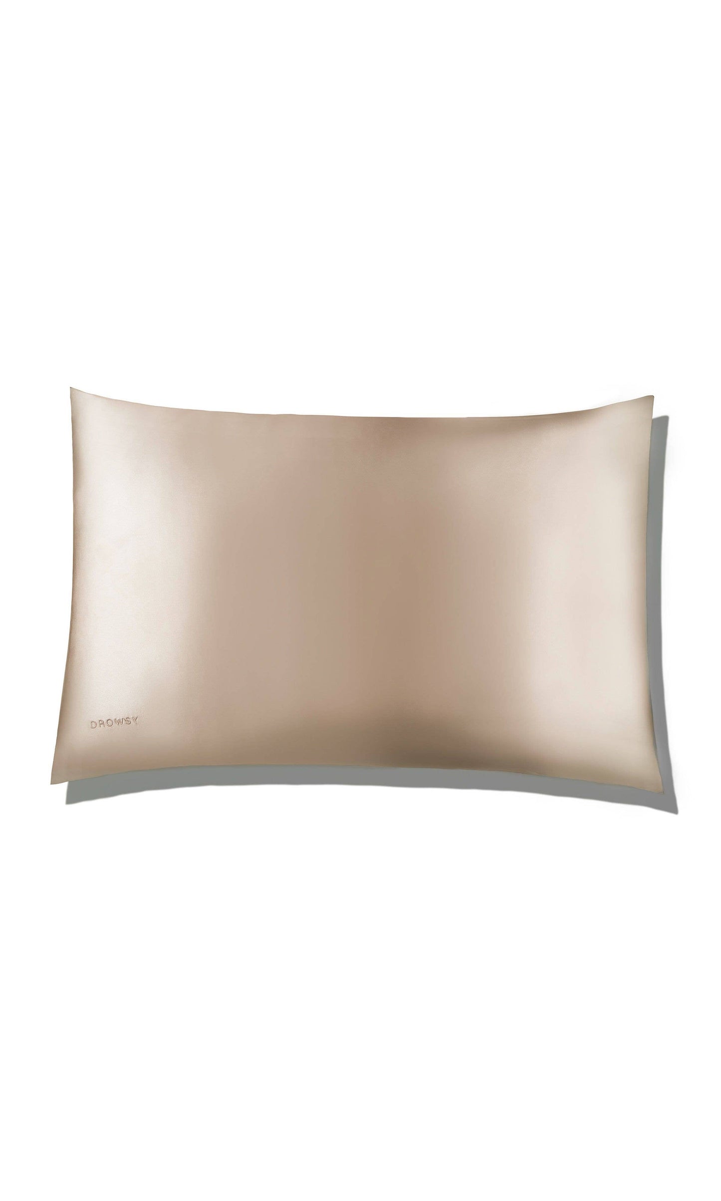 Drowsy Dusty Gold Silk Queen Pillowcase