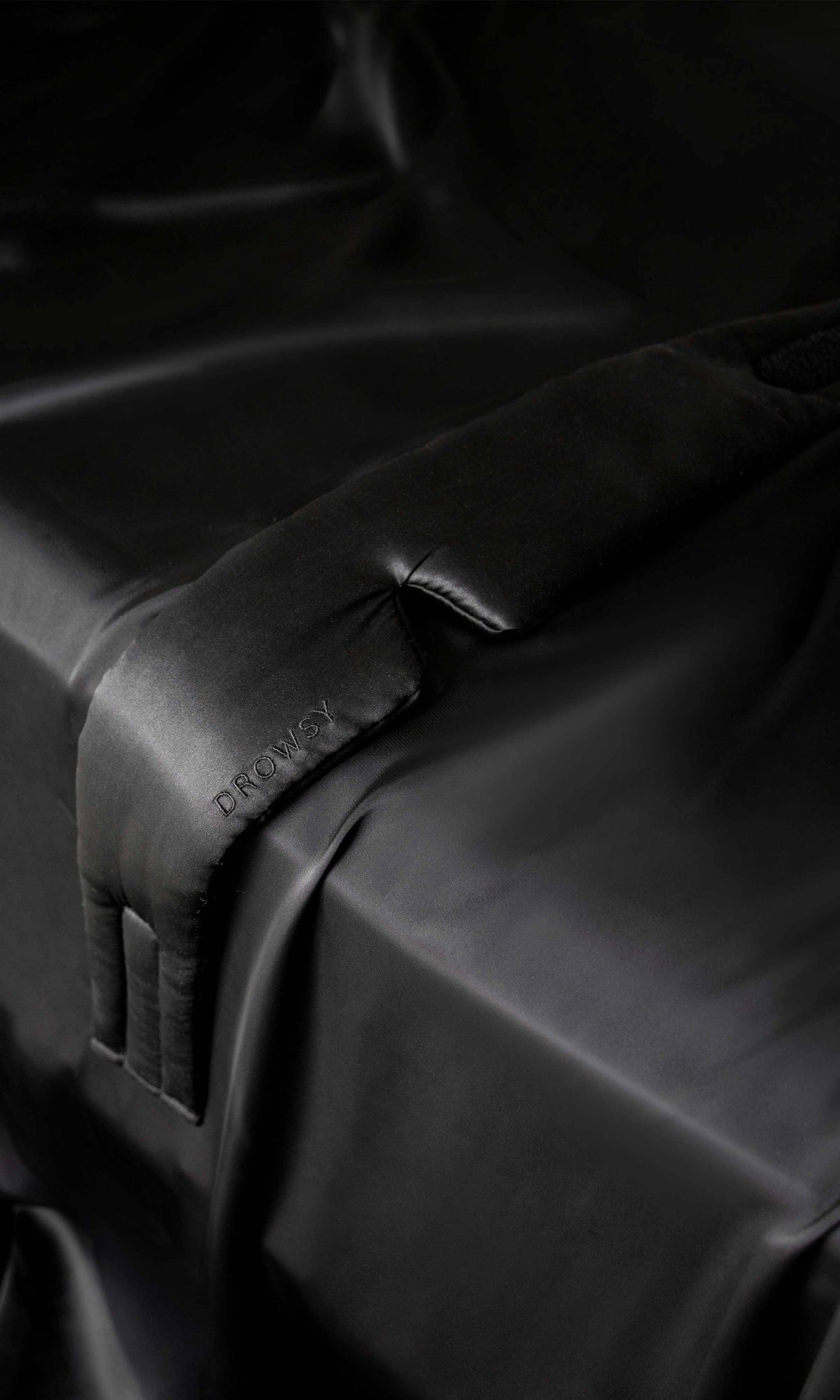 Drowsy Black Silk Sleep Mask