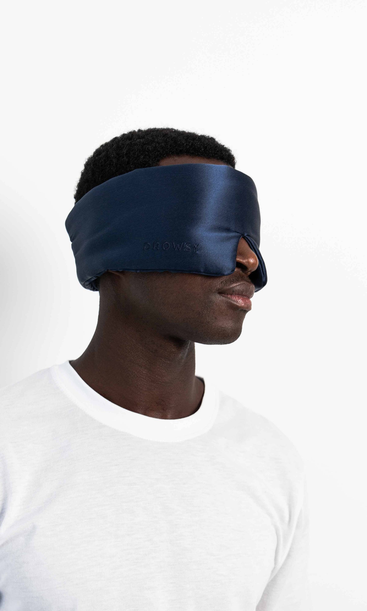 Drowsy Navy Silk Sleep Mask