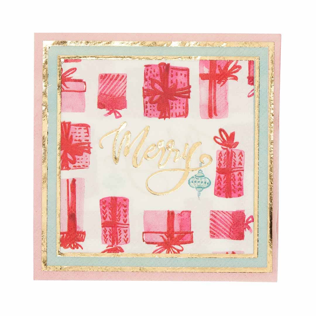 Cocktail Napkin Merry Holiday/20 pkg