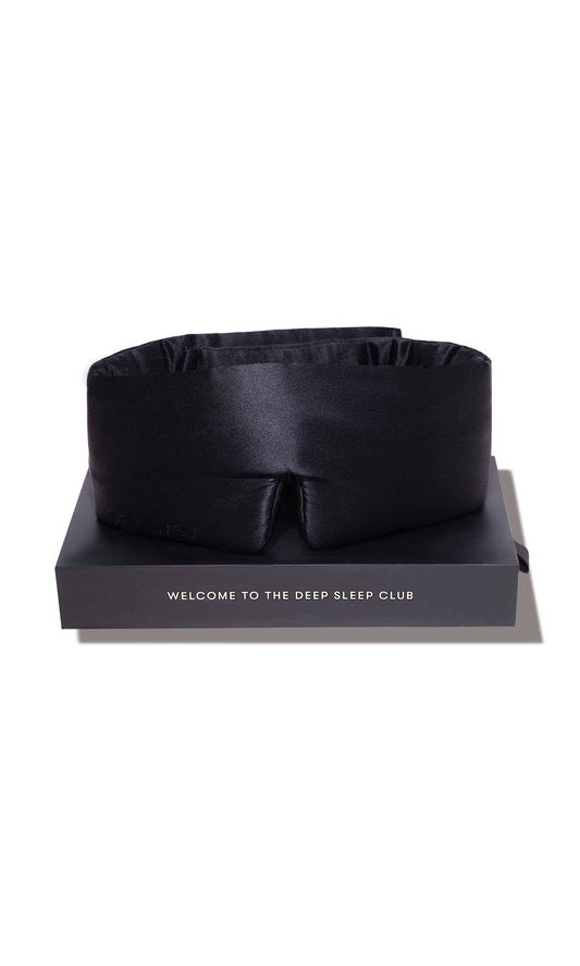 Drowsy Black Silk Sleep Mask