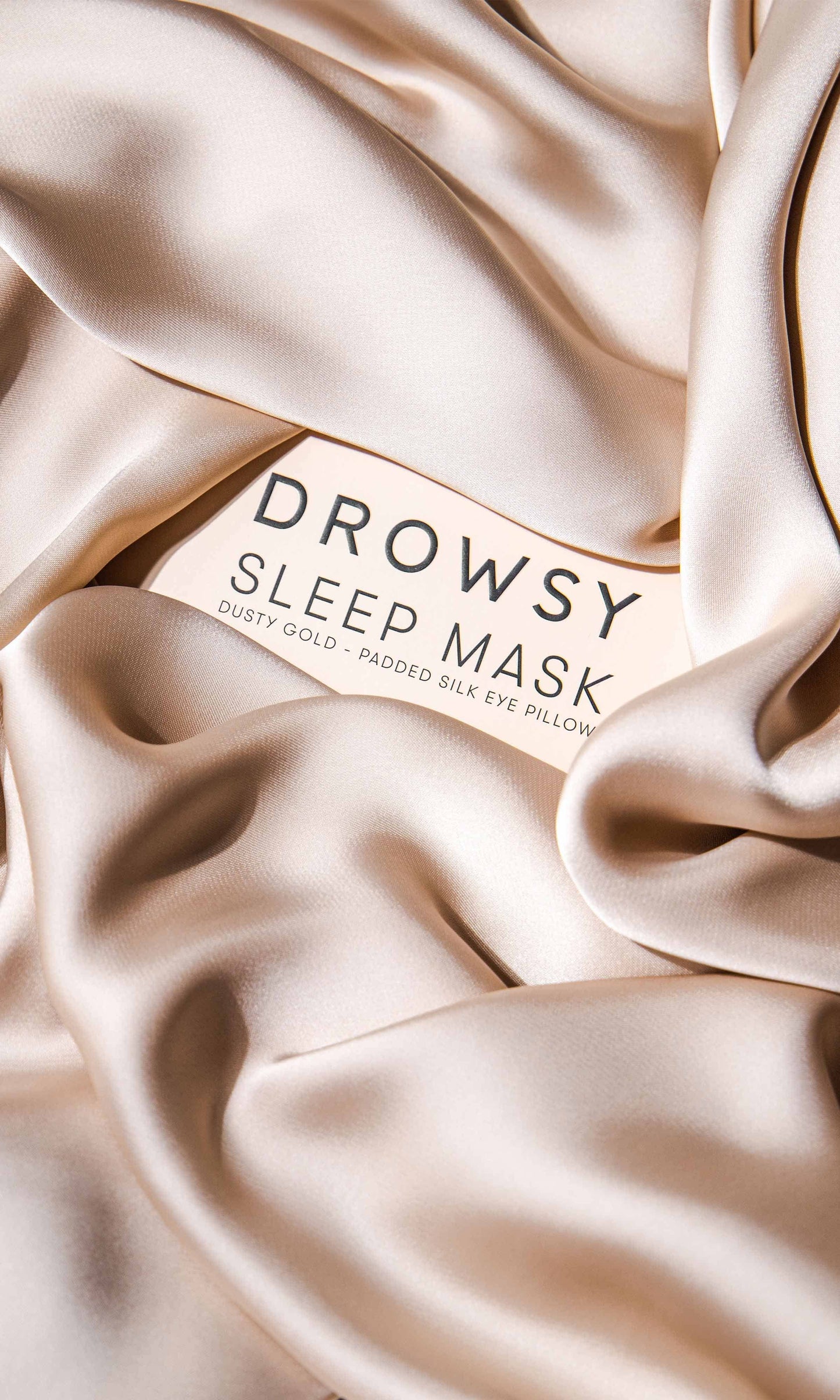 Drowsy Dusty Gold Silk Sleep Mask