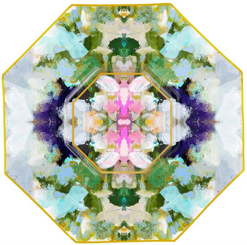 Laura Park Nantucket Bloom Decoupage Glass Plate