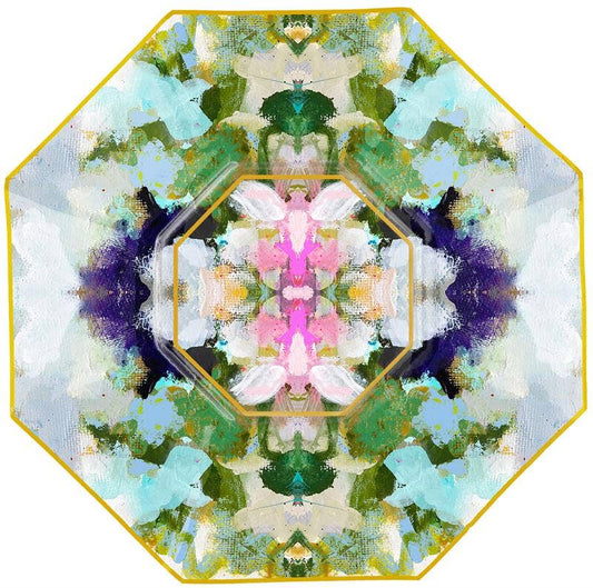Laura Park Nantucket Bloom Decoupage Glass Plate