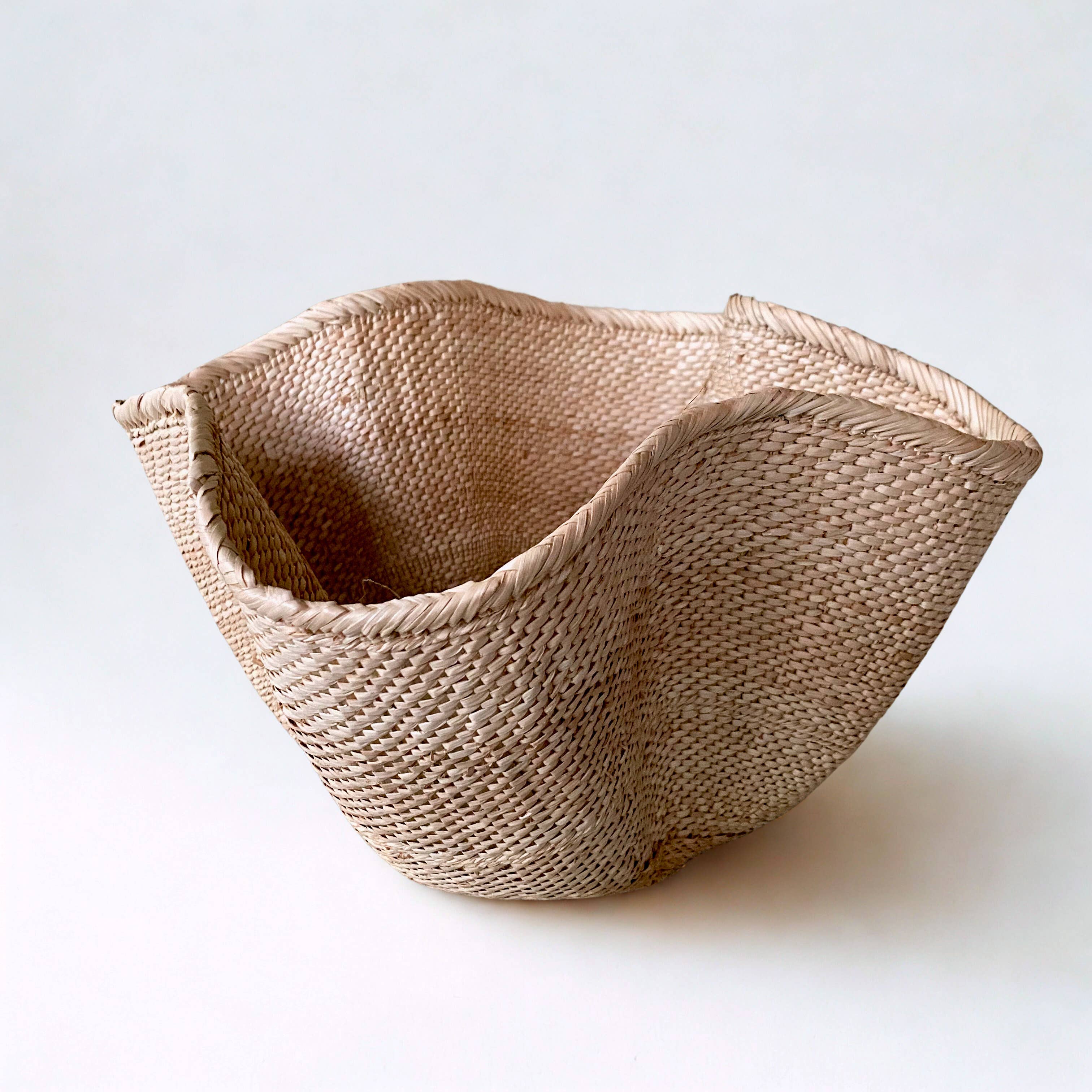 Wavy Palm Leaf Dancing Basket