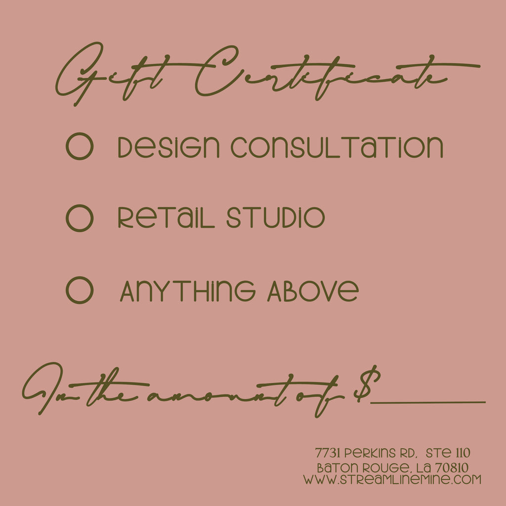 Streamline Interiors Gift Certificate