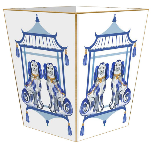 Staffordshire Blue Wastebasket