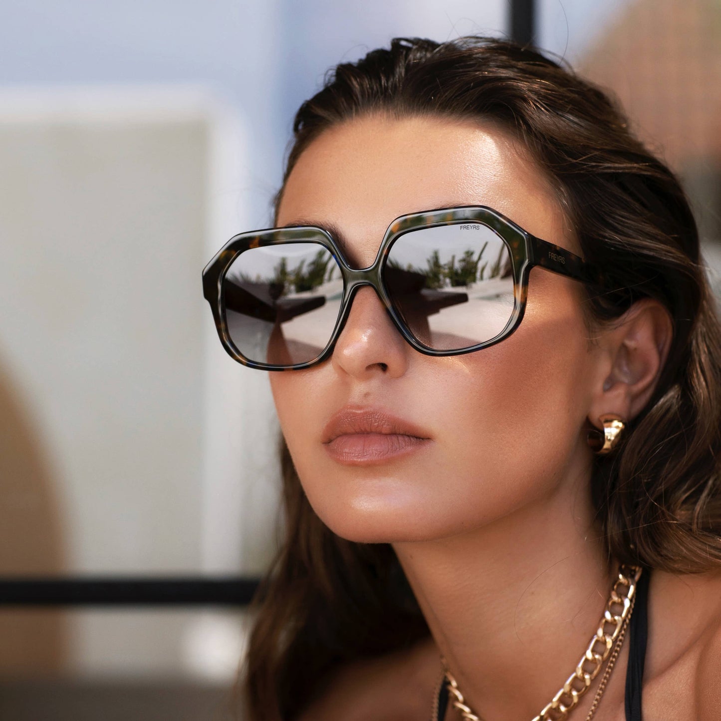 Freyrs Stella Womens Octagonal Sunglasses