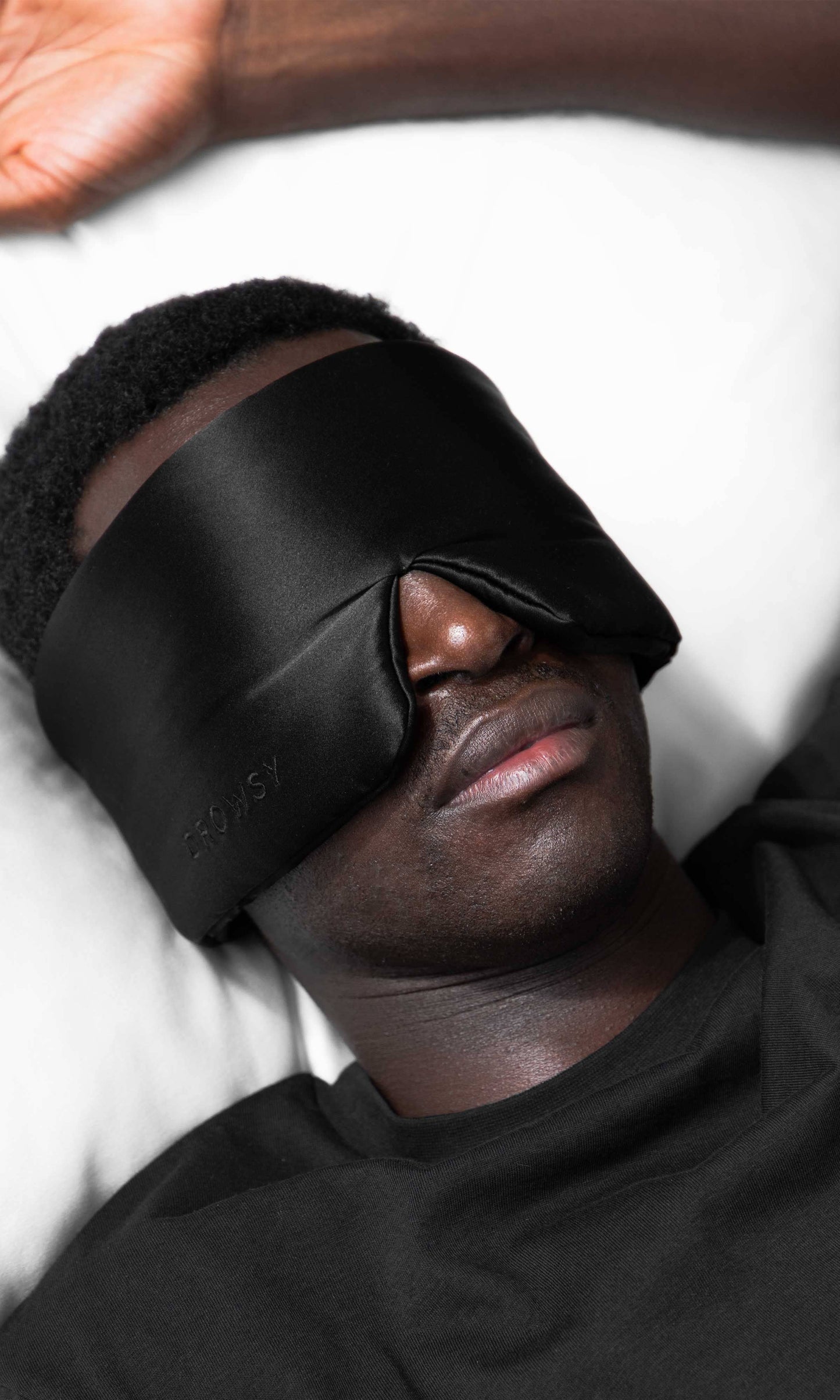 Drowsy Black Silk Sleep Mask