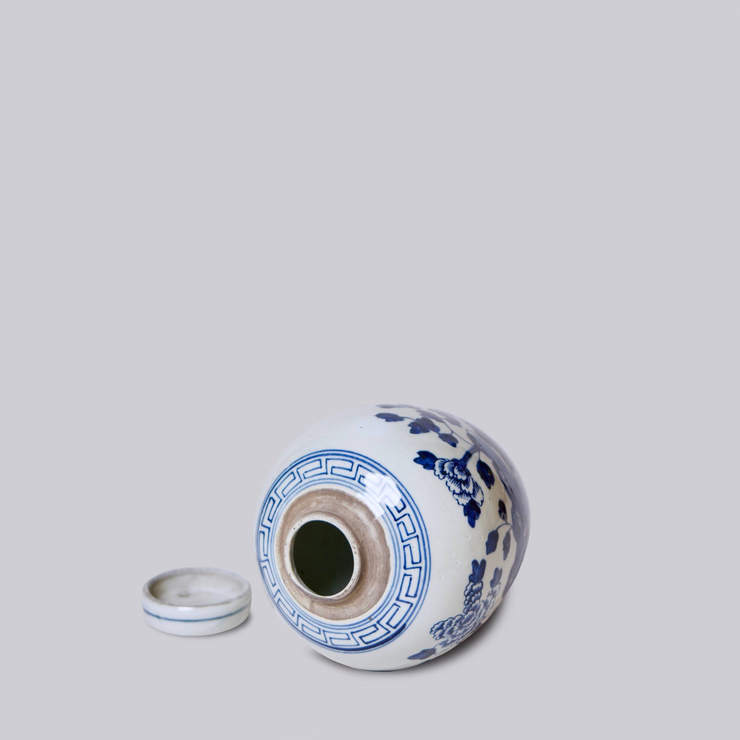 Blue and White Porcelain Peony Ginger Jar