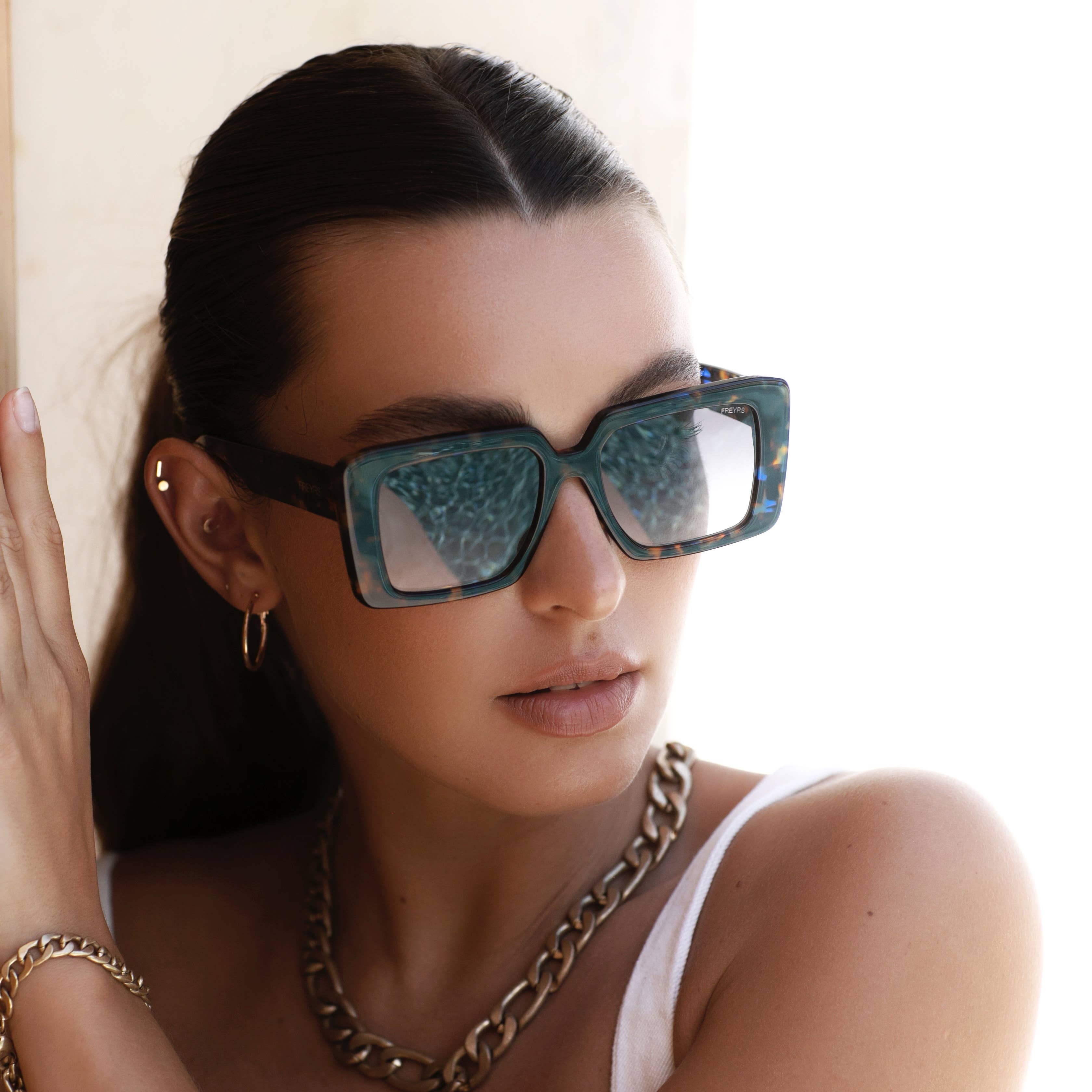 Freyrs Camilla Womens Rectangular Sunglasses