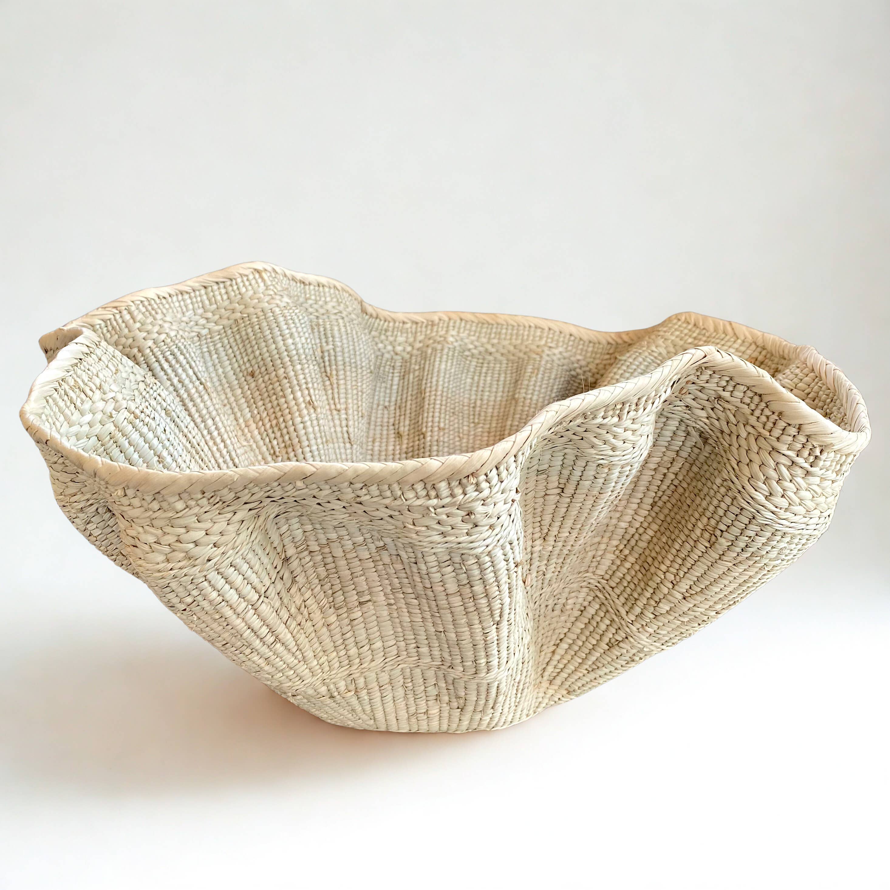 Rippled Palm Leaf Dancing Basket