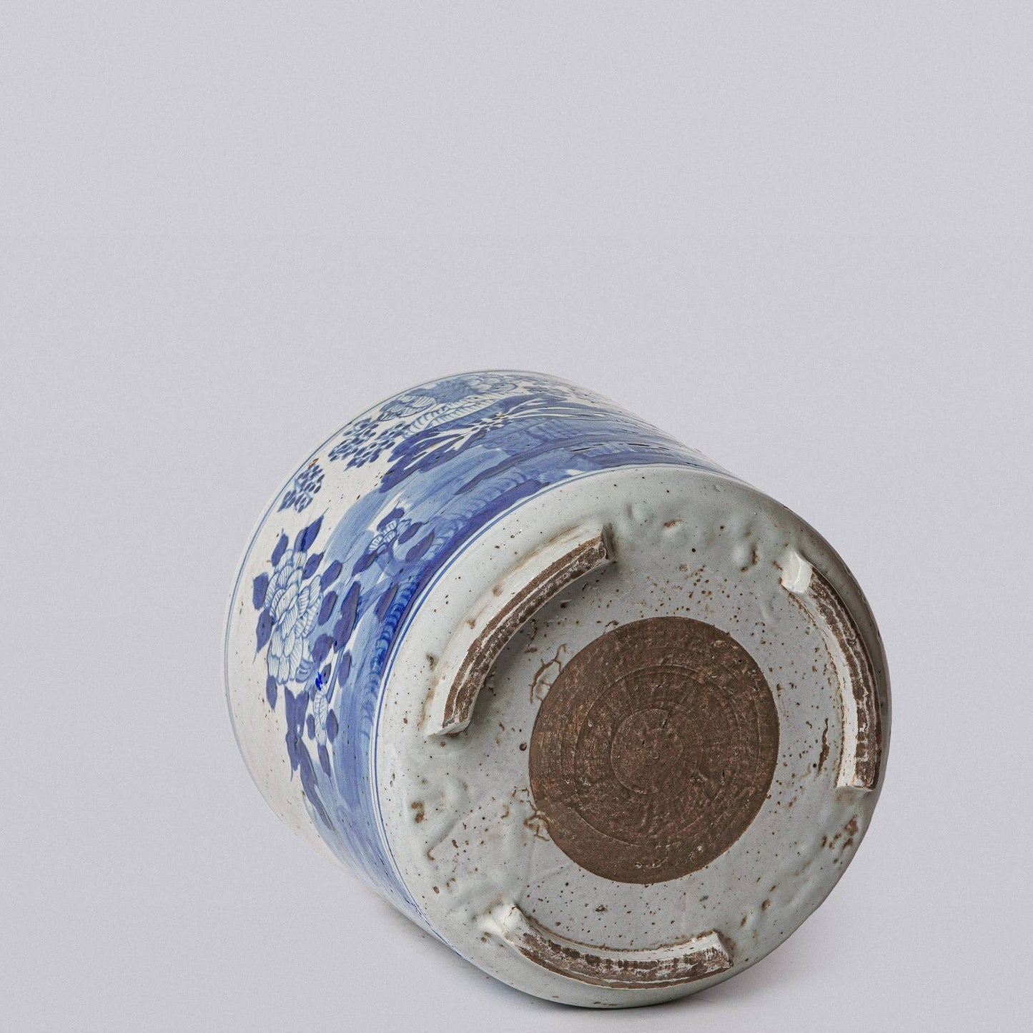 Blue and White Porcelain Four Seasons Footed Cachepot