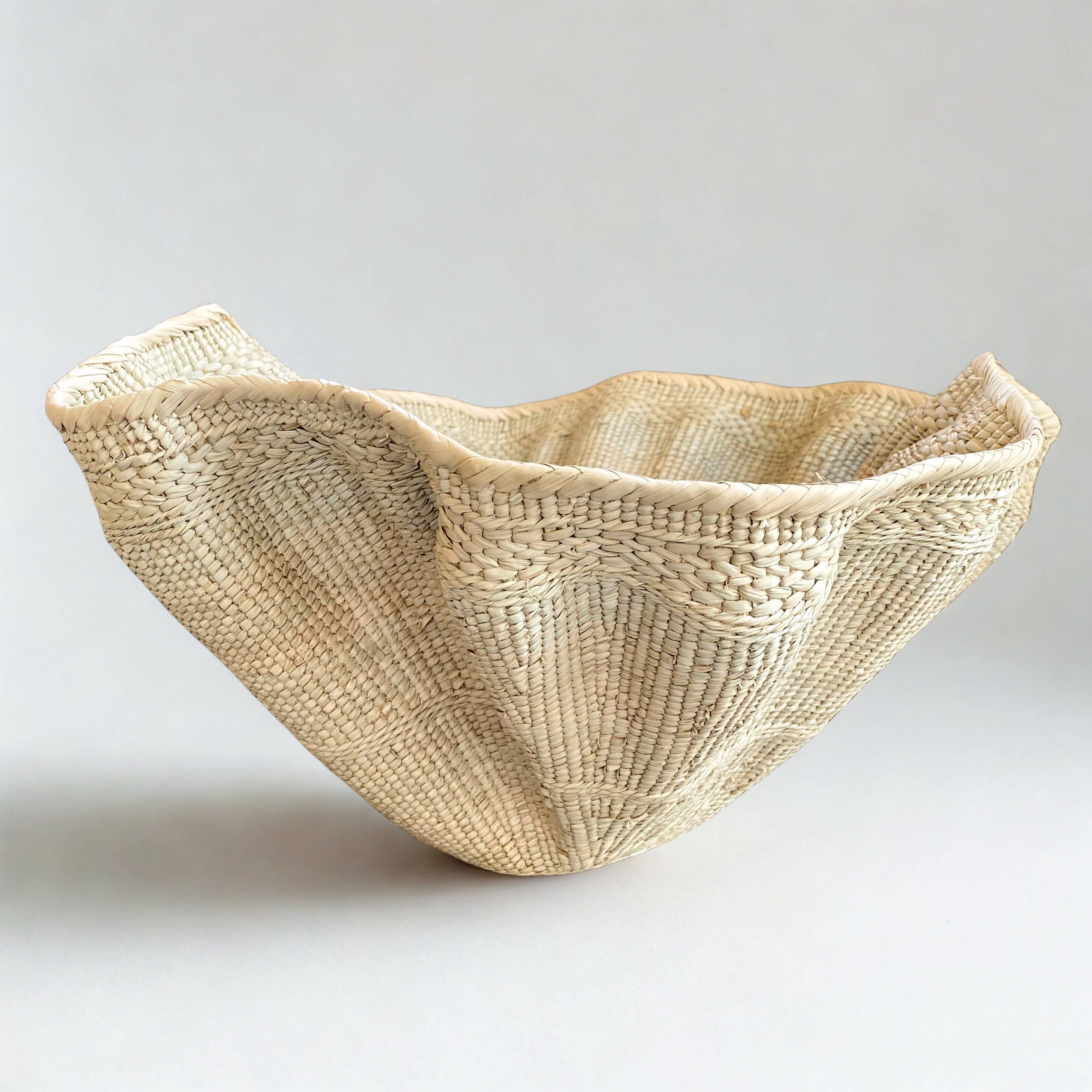 Rippled Palm Leaf Dancing Basket