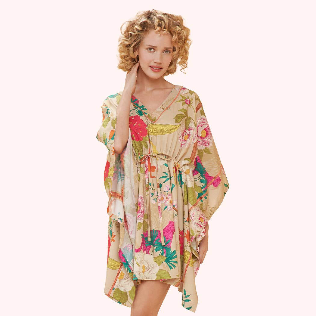 Powder Beach Cover Up Tropical Flora & Fauna