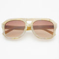 Freyrs Voyager Oversized Aviator Sunglasses - Pearl