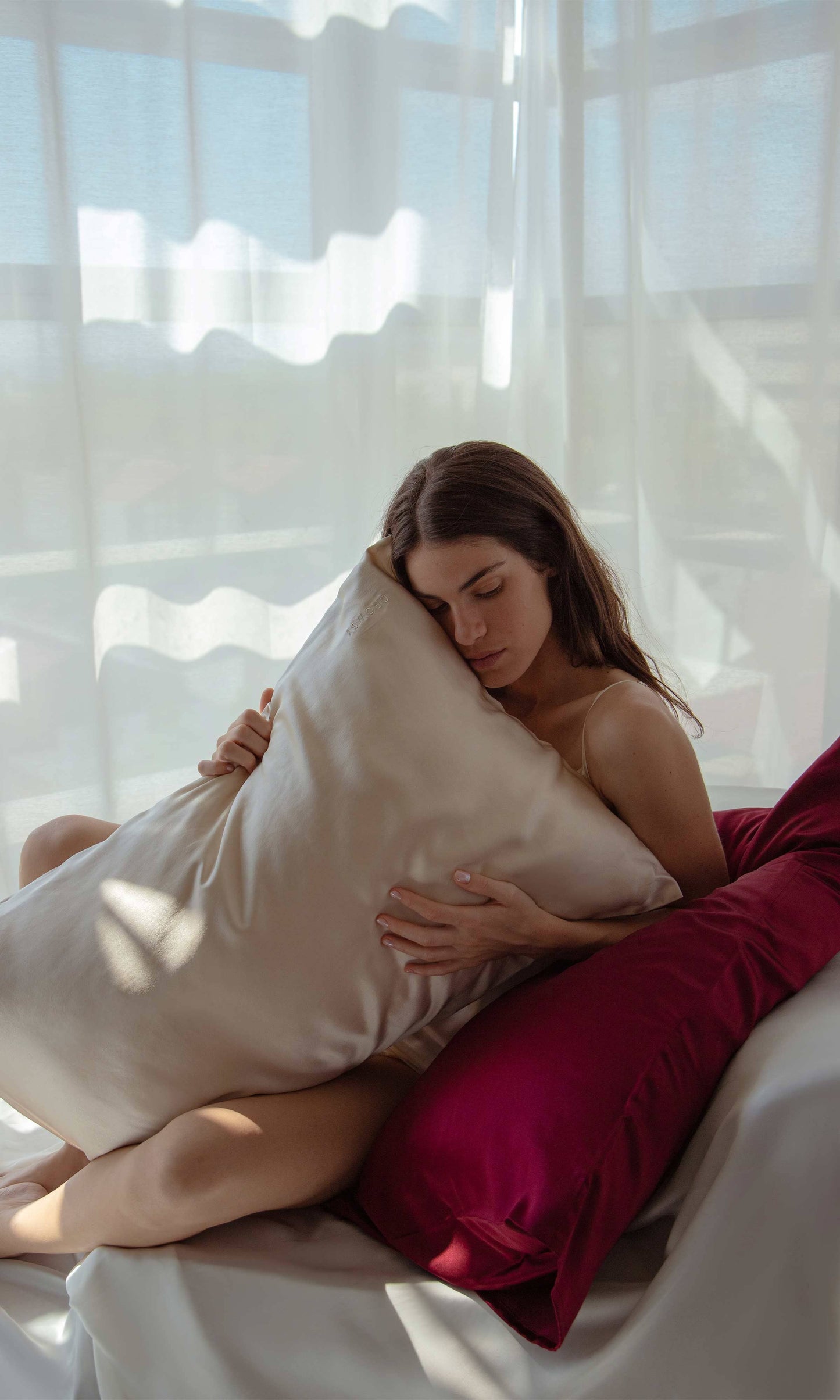Drowsy Dusty Gold Silk Queen Pillowcase