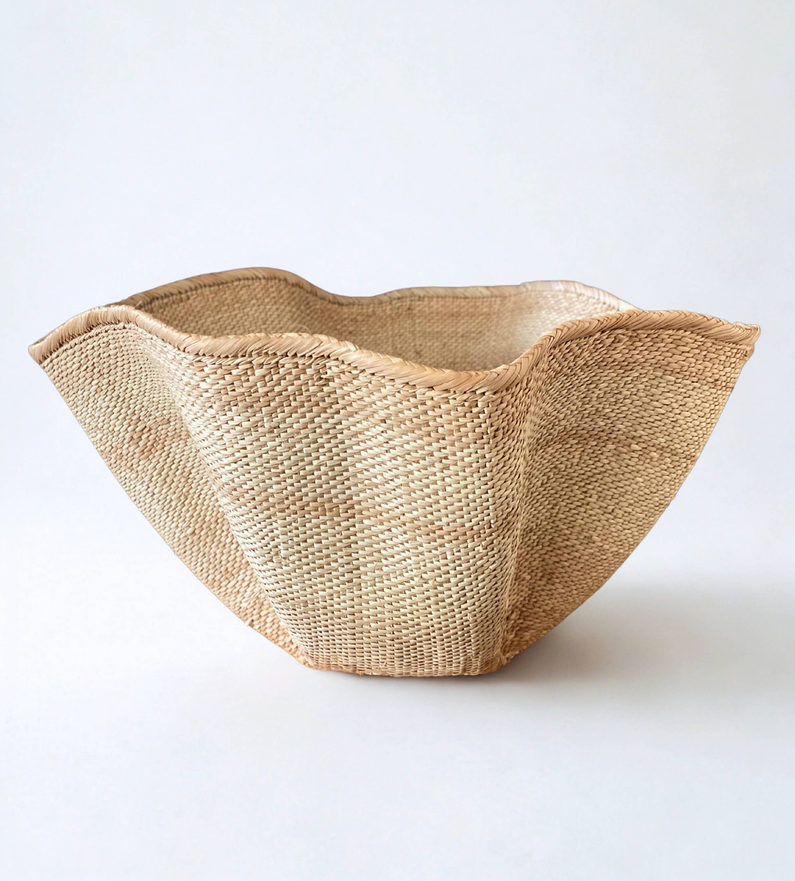 Wavy Palm Leaf Dancing Basket