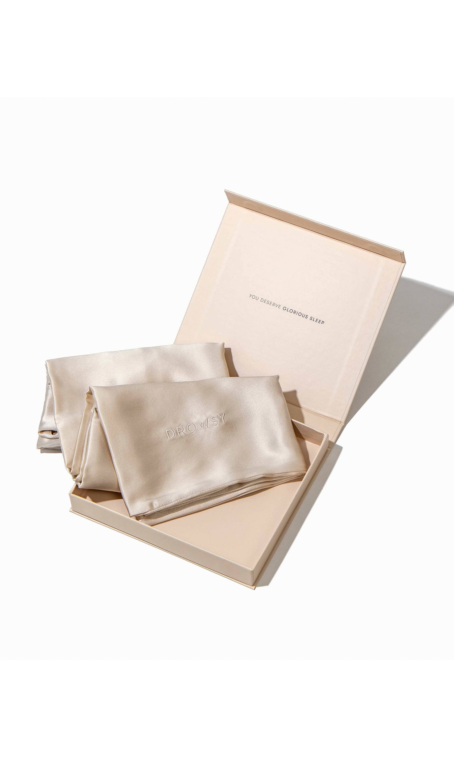 Drowsy Dusty Gold Silk Queen Pillowcase