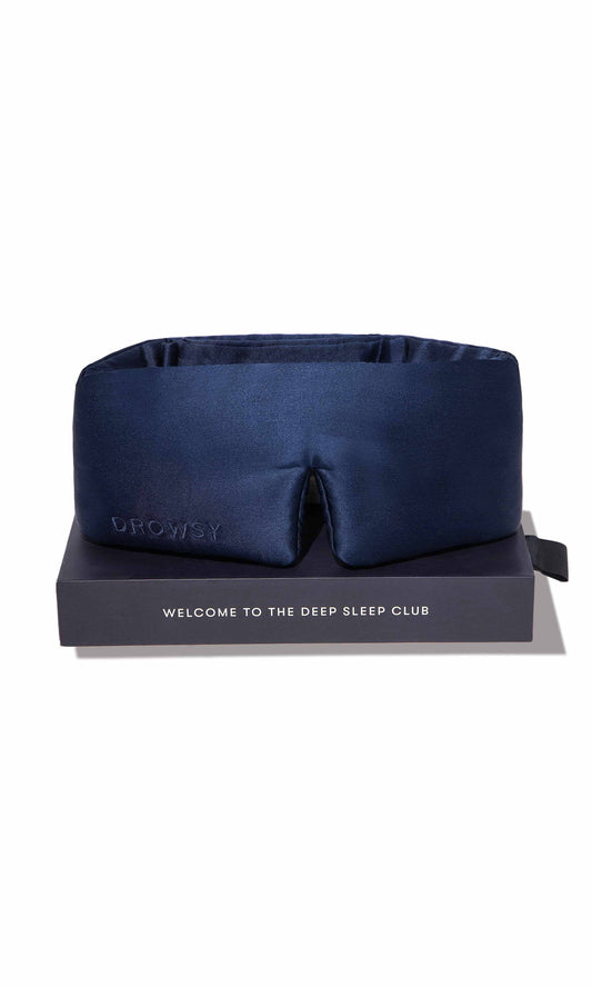 Drowsy Navy Silk Sleep Mask