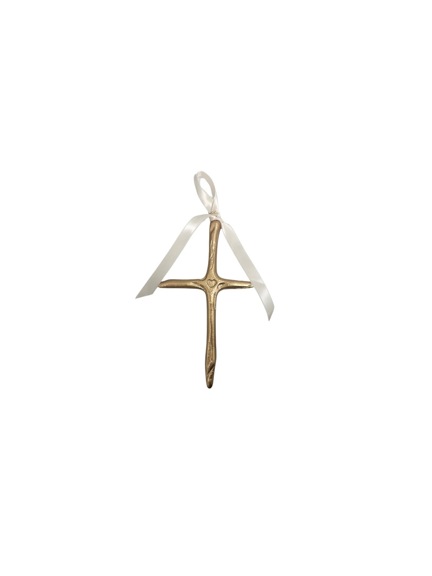 Large Gold Cross with Ribbon