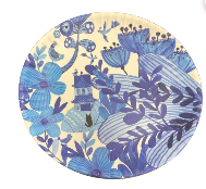 Blue & White Chinoiserie Melamine Set of 4 Plates