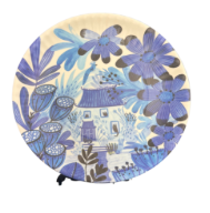 Blue & White Chinoiserie Melamine Set of 4 Plates
