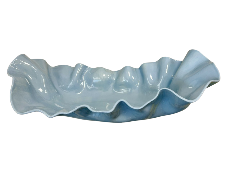 Bradley Friedrichs Pottery Oval Bowl French Blue