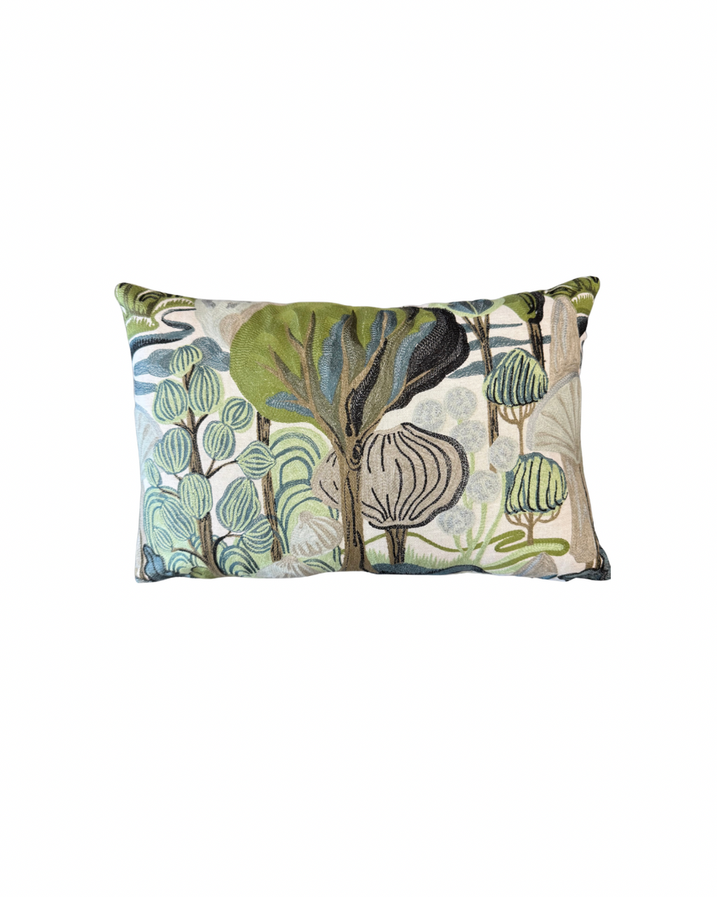 Woodlands Embroidered Pillow 12x20