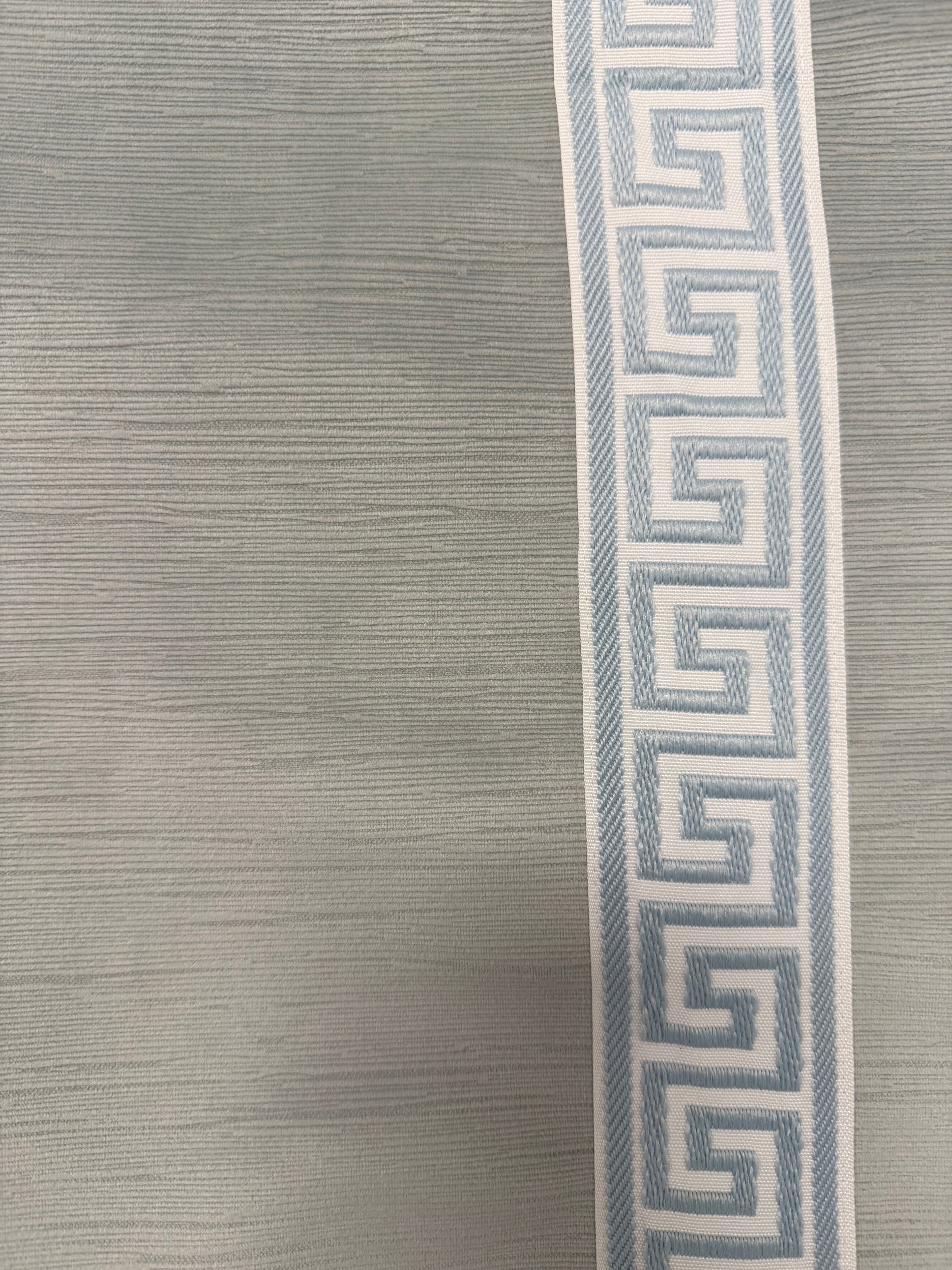 Light Blue Trimmed Pillow