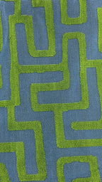Blue and Green Lumbar Pillow Cover