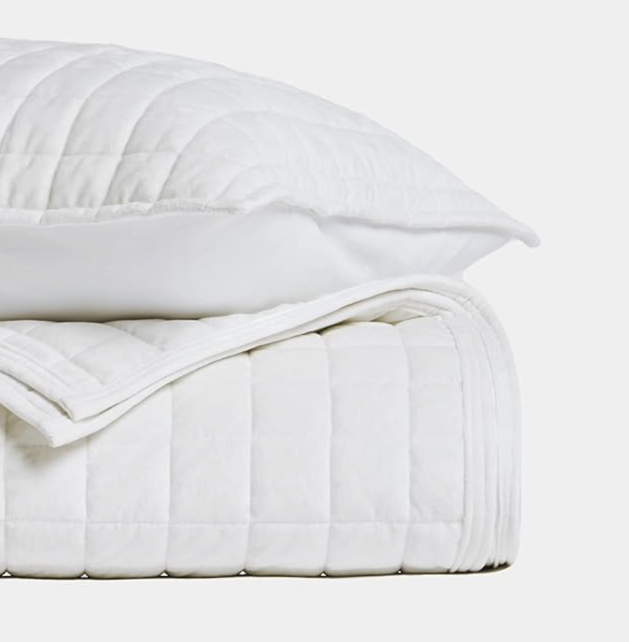 Washable Coverlet Set - White