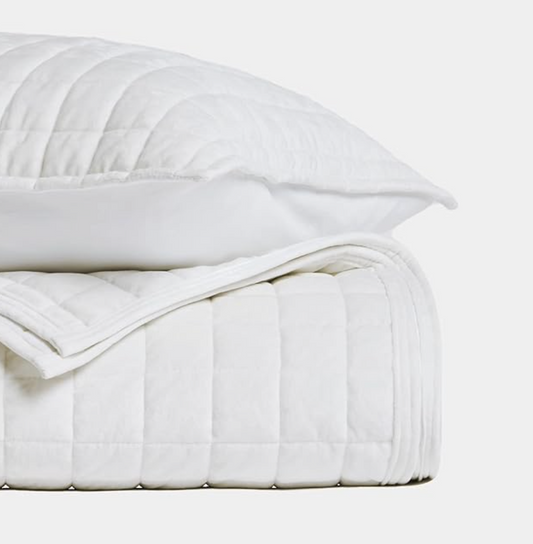 Washable Coverlet Set - White