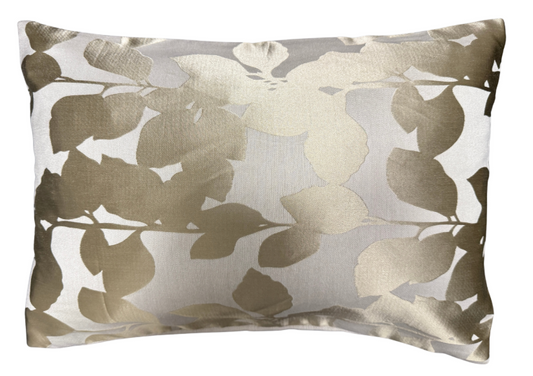 Metallic Floral Lumbar Pillow
