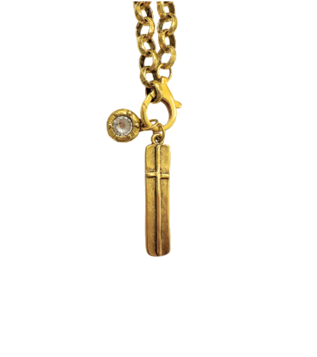 Emsato Luxe - Round Chain with Bar Cross and Diamond Pendant
