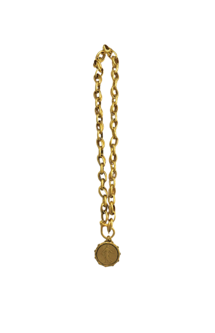 Emsato Luxe - Chunk Chain with Coin Pendant