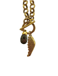 Emsato Luxe - Round Chain with Angel Wing and Pyrite