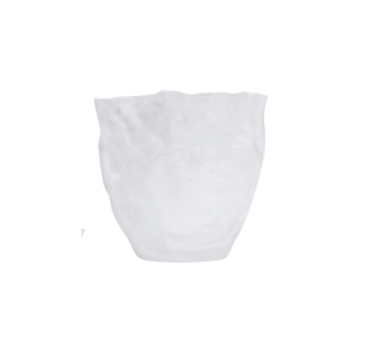 White Hammered Ceramic Pottery - 3 Sizes