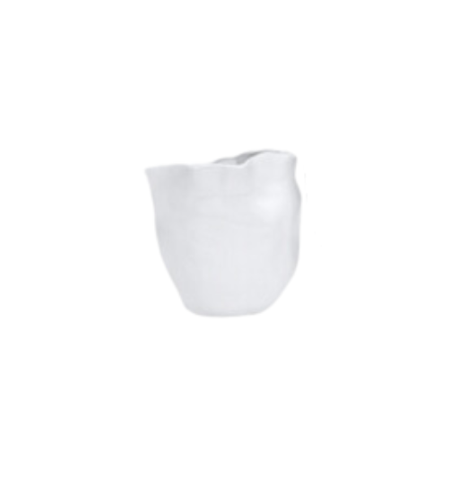 White Hammered Ceramic Pottery - 3 Sizes