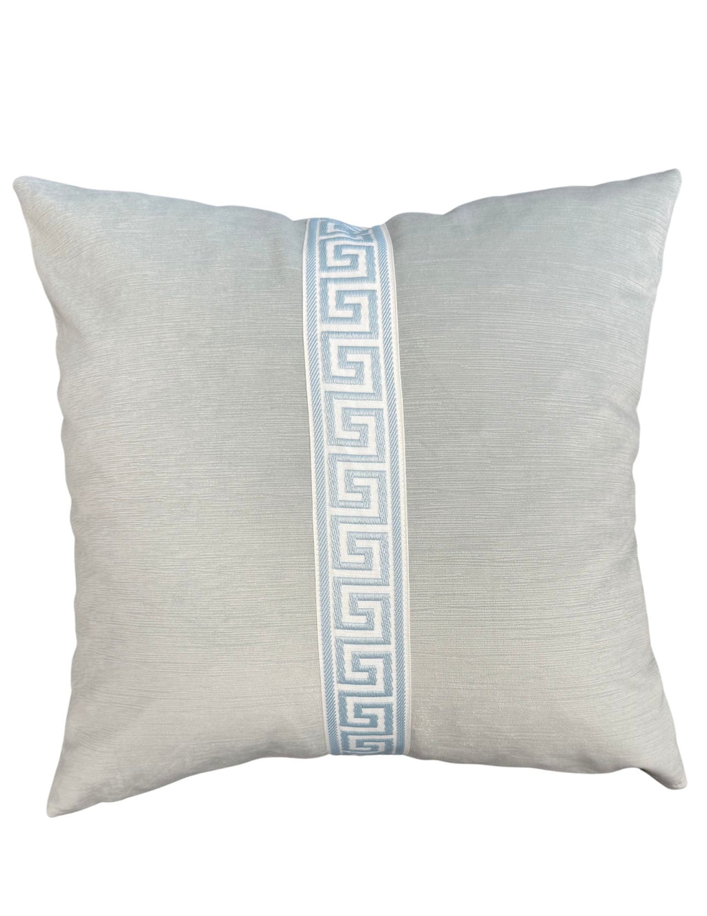 Light Blue Trimmed Pillow