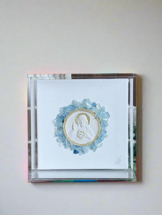 Sacred Heart of Jesus Intaglio Art 