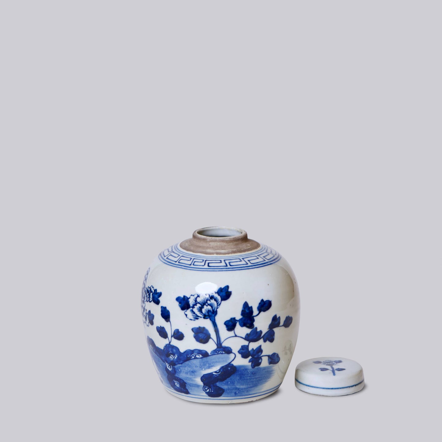 Blue and White Porcelain Peony Ginger Jar